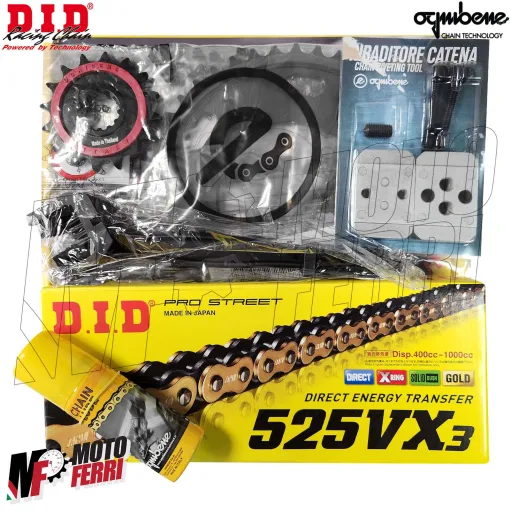 MF8451 Kit Trasmissione DID Yamaha XSR 700 2016-2024 Corona 43 Pignone 16 Catena