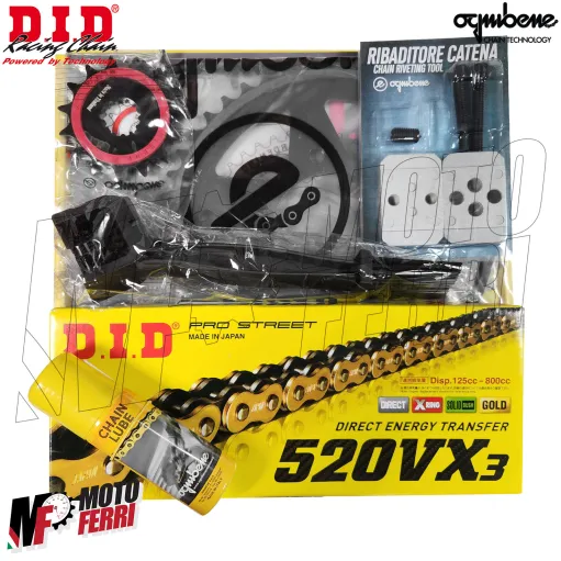 MF7851 Kit DID Trasmissione Kawasaki ER-6N ER-6F 2006/2016 Corona 46 Pignone 15