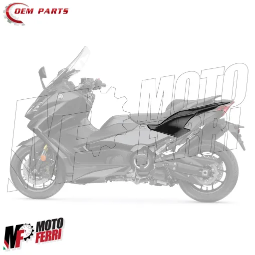 MF8473 Carena Posteriore Sinistra Nero Opaco Yamaha TMax 560 2022 2023 2024