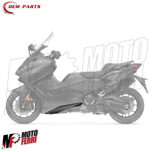 MF8481 Spoiler Sotto Pedana Sinistro Nero Opaco Yamaha TMax 560 2022 2023 2024