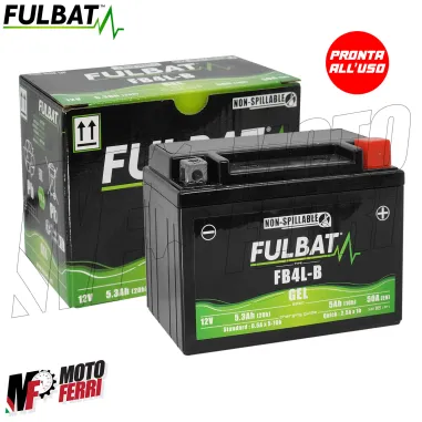 MF8504 Batteria Gel YB4L-B 5Ah Fulbat Booster BWS F12 F15 Aerox Nitro Zip NRG SP ET2 Ark 491 50 2T