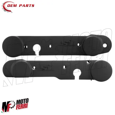 MF0075 Coppia Carterini Cover Laterali Plastica Neri Nero Piaggio SI / FL2