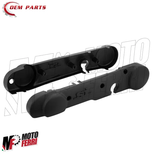 MF0075 Coppia Carterini Cover Laterali Plastica Neri Nero Piaggio SI / FL2