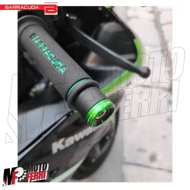 MF7051 Stabilizzatori Manubrio Barracuda B-Lux Verde Nero CNC Universale Moto