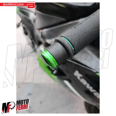 MF7051 Stabilizzatori Manubrio Barracuda B-Lux Verde Nero CNC Universale Moto