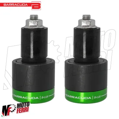MF7051 Stabilizzatori Manubrio Barracuda B-Lux Verde Nero CNC Universale Moto