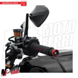 MF2497 Stabilizzatori Manubrio Barracuda B-Lux Rosso Nero CNC Universale Moto 2