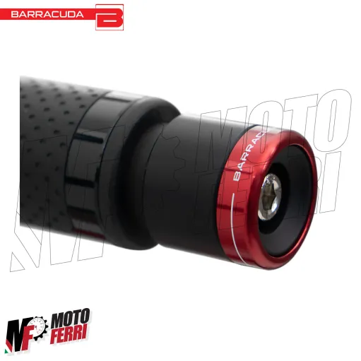 MF2497 Stabilizzatori Manubrio Barracuda B-Lux Rosso Nero CNC Universale Moto