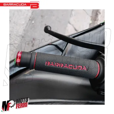 MF2497 Stabilizzatori Manubrio Barracuda B-Lux Rosso Nero CNC Universale Moto