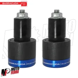 MF8533 Stabilizzatori Manubrio Barracuda B-Lux Blu Nero CNC Universale Moto 2