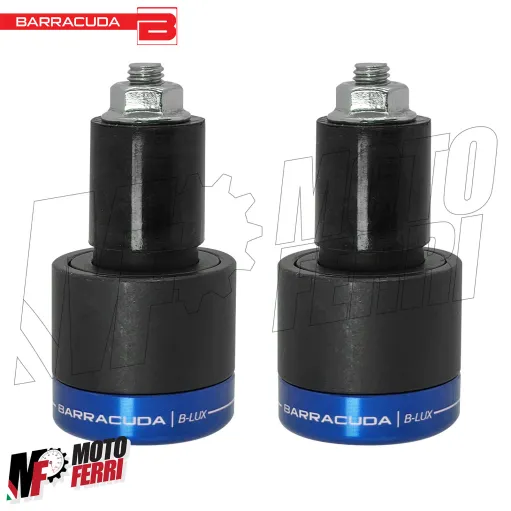 MF8533 Stabilizzatori Manubrio Barracuda B-Lux Blu Nero CNC Universale Moto