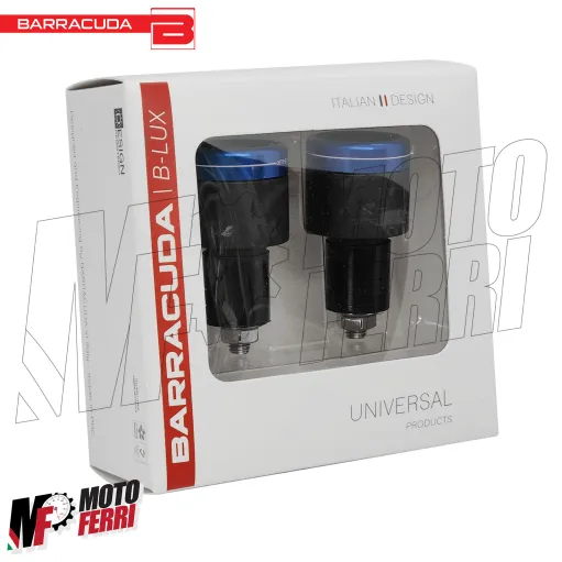 MF8533 Stabilizzatori Manubrio Barracuda B-Lux Blu Nero CNC Universale Moto