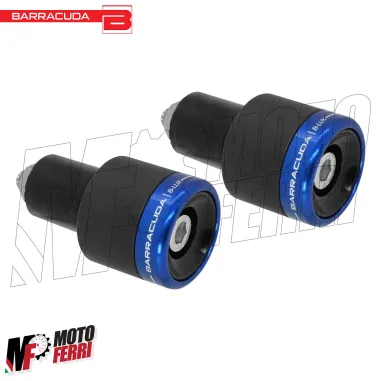 MF8533 Stabilizzatori Manubrio Barracuda B-Lux Blu Nero CNC Universale Moto