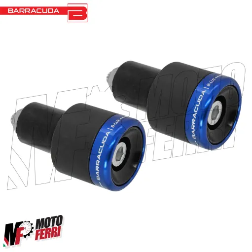 MF8533 Stabilizzatori Manubrio Barracuda B-Lux Blu Nero CNC Universale Moto