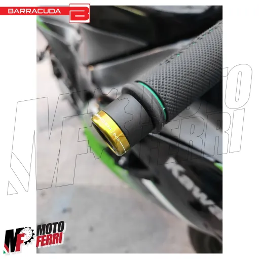 MF8532 Stabilizzatori Manubrio Barracuda B-Lux Oro Nero CNC Universale Moto