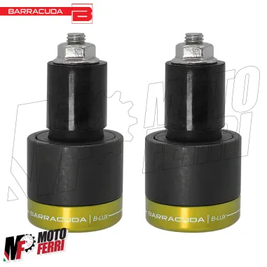MF8532 Stabilizzatori Manubrio Barracuda B-Lux Oro Nero CNC Universale Moto