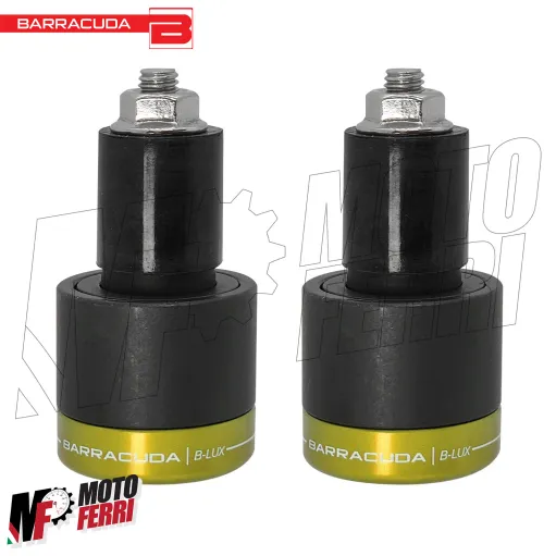 MF8532 Stabilizzatori Manubrio Barracuda B-Lux Oro Nero CNC Universale Moto