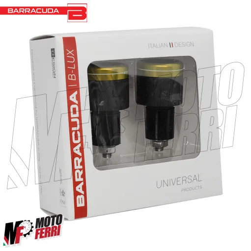 MF8532 Stabilizzatori Manubrio Barracuda B-Lux Oro Nero CNC Universale Moto