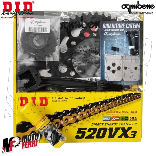 MF8561 Kit Trasmissione DID Aprilia RS 660 da 2021 a 2026 Corona 43 Pignone 17