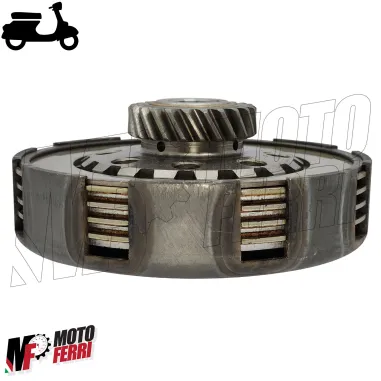 MF8569 Frizione 8 Molle Completa Pignone Z 23 per Vespa PX PE 200 a Disco