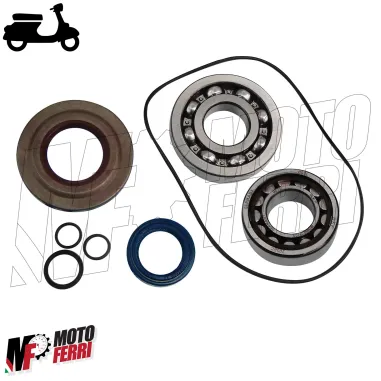 MF8570 Kit Revisione Albero Motore Cuscinetti Rulli Paraoli O-Ring Vespa T5 125
