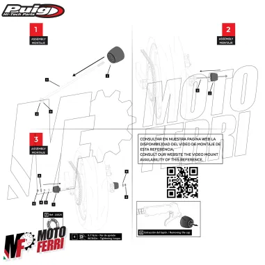 MF8622 Tampone Potezione Forcella Posteriore Puig Yamaha MT-09 dal 2021 al 2025