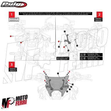MF8630 Cupolino Puig Sport Plus Yamaha MT-09 2024 2025 - Fumè Scuro