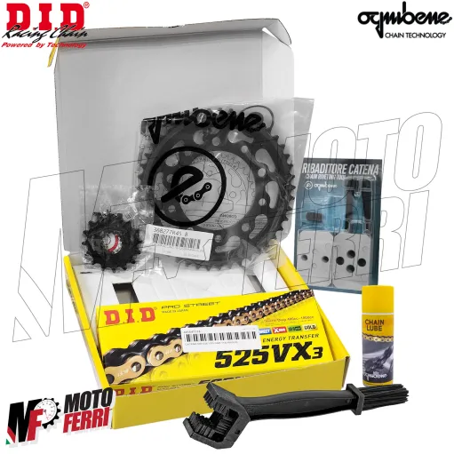 MF8637 Kit Trasmissione DID Yamaha XSR 900 2022-2023 Corona 45 Pignone 16 Catena