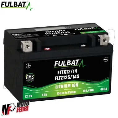 MF8638 Batteria Litio FulBat YTX14-BS per BMW R 1200 GS dal 2004 al 2018