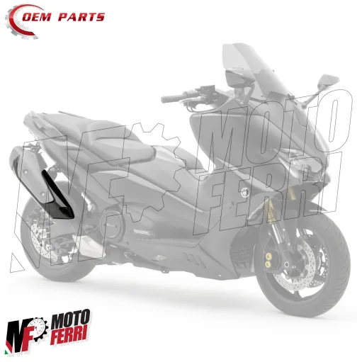 MF2459 Protezione Copri Marmitta Nero Lucido Yamaha TMax 530 560 da 2017 a 2026