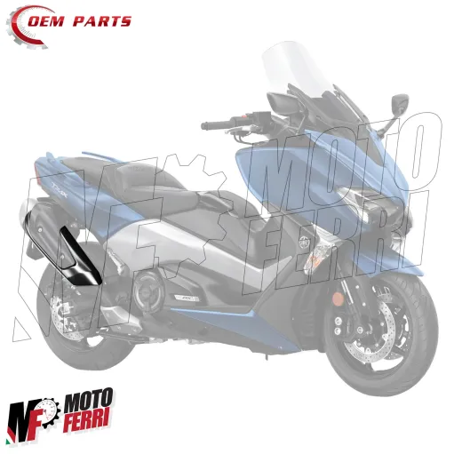 MF2459 Protezione Copri Marmitta Nero Lucido Yamaha TMax 530 560 da 2017 a 2026