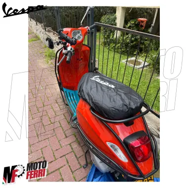 MF5356 Coprisella Impermeabile Nero per Vespa GTS Super Primavera Sprint LX S PX