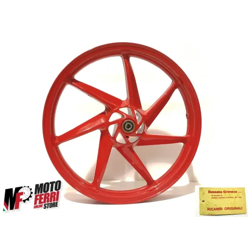 MF1586 - CERCHIO ANTERIORE ROSSO 1.85x16 APRILIA AF1 50 1989 GRIMECA AP8208172