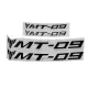 MF8660 Adesivi per Cerchi Yamaha MT-09 Nero Lucido Anteriore e Posteriore