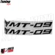 MF8660 Adesivi per Cerchi Yamaha MT-09 Nero Lucido Anteriore e Posteriore