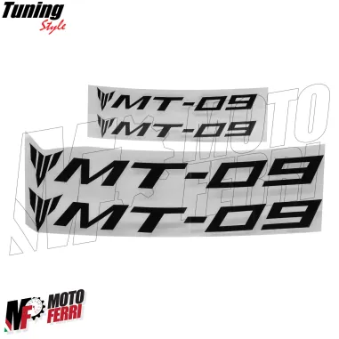 MF8660 Adesivi per Cerchi Yamaha MT-09 Nero Lucido Anteriore e Posteriore