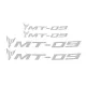 MF8660 Adesivi per Cerchi Yamaha MT-09 Argento Silver Anteriore e Posteriore