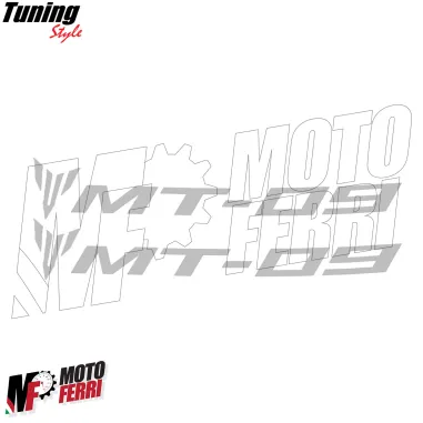 MF8660 Adesivi per Cerchi Yamaha MT-09 Argento Silver Anteriore e Posteriore