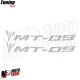 MF8660 Adesivi per Cerchi Yamaha MT-09 Argento Silver Anteriore e Posteriore