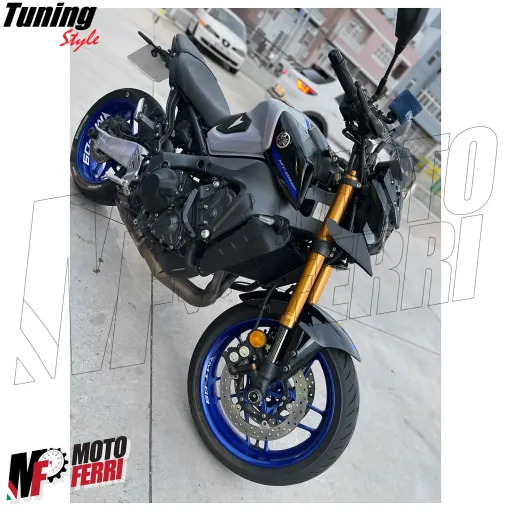 MF8660 Adesivi per Cerchi Yamaha MT-09 Argento Silver Anteriore e Posteriore