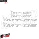 MF8660 Adesivi per Cerchi Yamaha MT-09 Argento Silver Anteriore e Posteriore