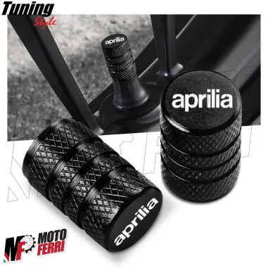 MF8667 Tappi Copri Valvola Nero CNC Aprilia RSV4 RS660 RS Tuovo Tuareg Dorsoduro