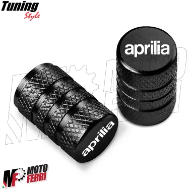 MF8667 Tappi Copri Valvola Nero CNC Aprilia RSV4 RS660 RS Tuovo Tuareg Dorsoduro