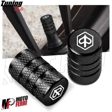 MF8669 Tappi Copri Valvola Nero CNC Piaggio Beverly Medley Liberty MP3 Zip NRG