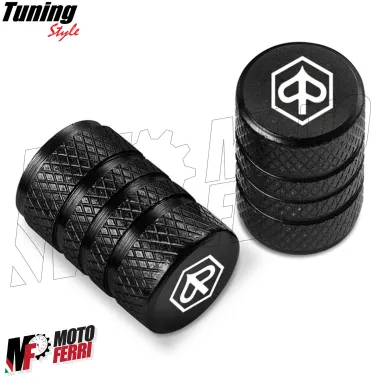 MF8669 Tappi Copri Valvola Nero CNC Piaggio Beverly Medley Liberty MP3 Zip NRG