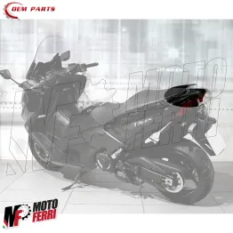 MF8671 Carena Posteriore Stop Yamaha TMax 530 - 2017 2018 2019 Nero Lucido 2