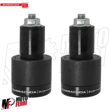 MF8686 Stabilizzatori Manubrio Barracuda B-Lux Nero Lucido CNC Universale Moto