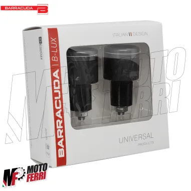 MF8686 Stabilizzatori Manubrio Barracuda B-Lux Nero Lucido CNC Universale Moto