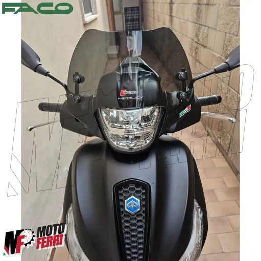 MF2554 Cupolino Spoiler Nero Fume' Faco Piaggio Medley 125 150 200 mod 2020/2025