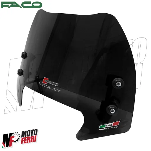 MF2554 Cupolino Spoiler Nero Fume' Faco Piaggio Medley 125 150 200 mod 2020/2025